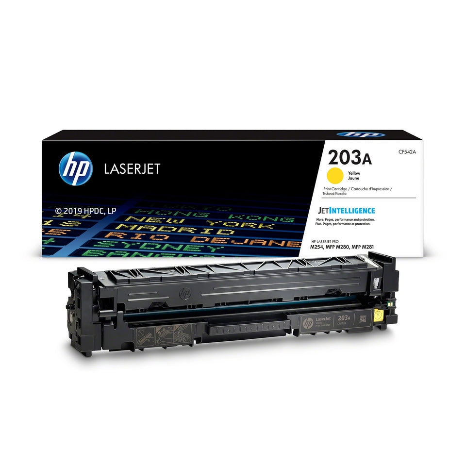 HP 203A Yellow Original LaserJet Toner Cartridge CF542A
