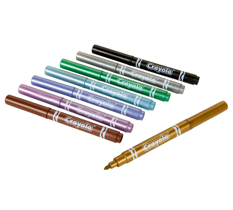 Crayola Metallic Markers 8 Colors || اقلام ميتاليك كرايولا ٨ لون