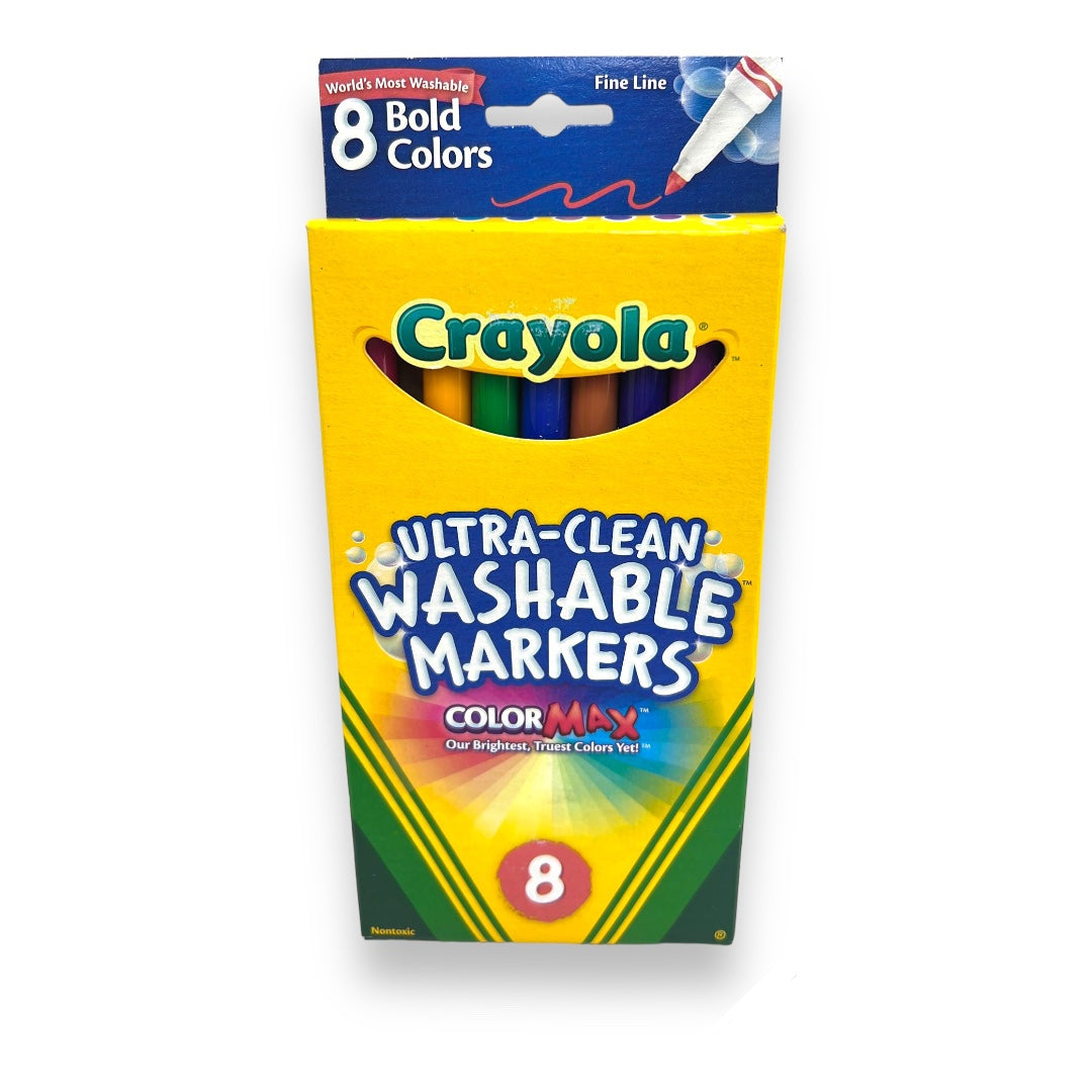 Crayola Ultra Clean Washable Markers 8 Colors || الوان شينية كرايولا 8 لون واشابل