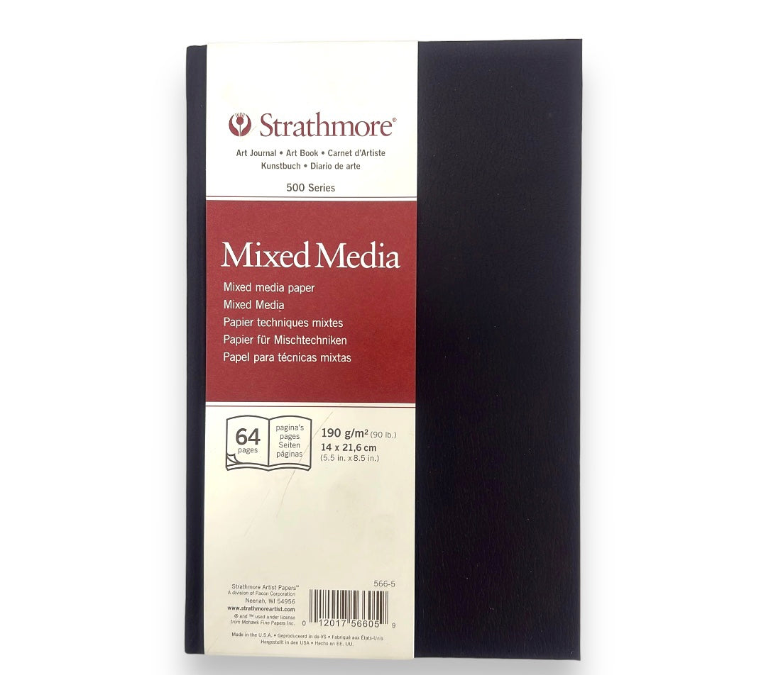 Strathmore Mix Media A5 Size Hardcover || A5 كراسة رسم ستراثمور ميكس ميديا حجم
