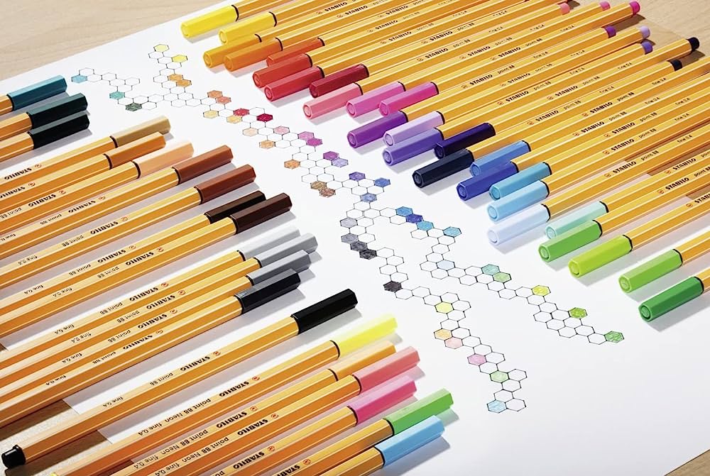 Stabilo Fineliner Pack of 6 Colors || الوان ضعيفة ستابيلو مجموعة ٦ لون