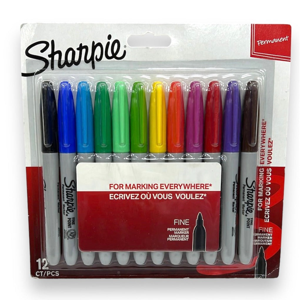 Sharpie Colored Marker Set 12 Colors Fine Tip || مجموعة الوان ماركرز شاربي 12 لون