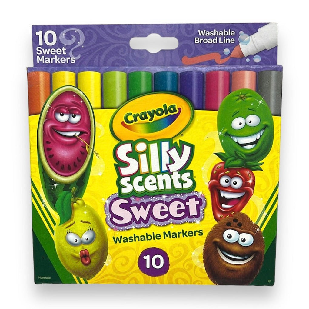 Crayola Silly Scents Markers 10 Colors || الوان شينية معطرة سيلي سويت ماركر كرايولا