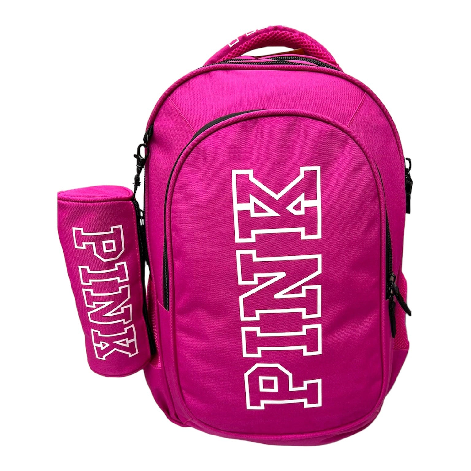 A&T Pink Backpack +Pencil Case || جنطة مدرسة لون وردي مع مقلمة⁩