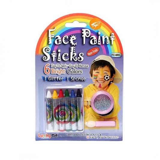 Face Paint Sticks 6 Bright Colors || مجموعة الوان وجه عدد ٦ لون