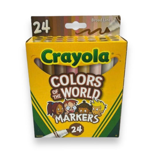 Crayola Colors Of The World Markers 24 Colors || الوان شينية كرايولا درجات الوان البشرة24لون 