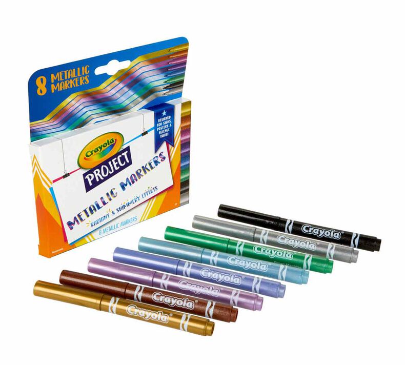 Crayola Metallic Markers 8 Colors || اقلام ميتاليك كرايولا ٨ لون
