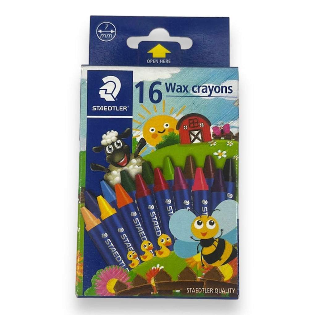 Staedtler Wax Crayons 16 Colors || الوان شمعية ستدلر ١٦ لون 