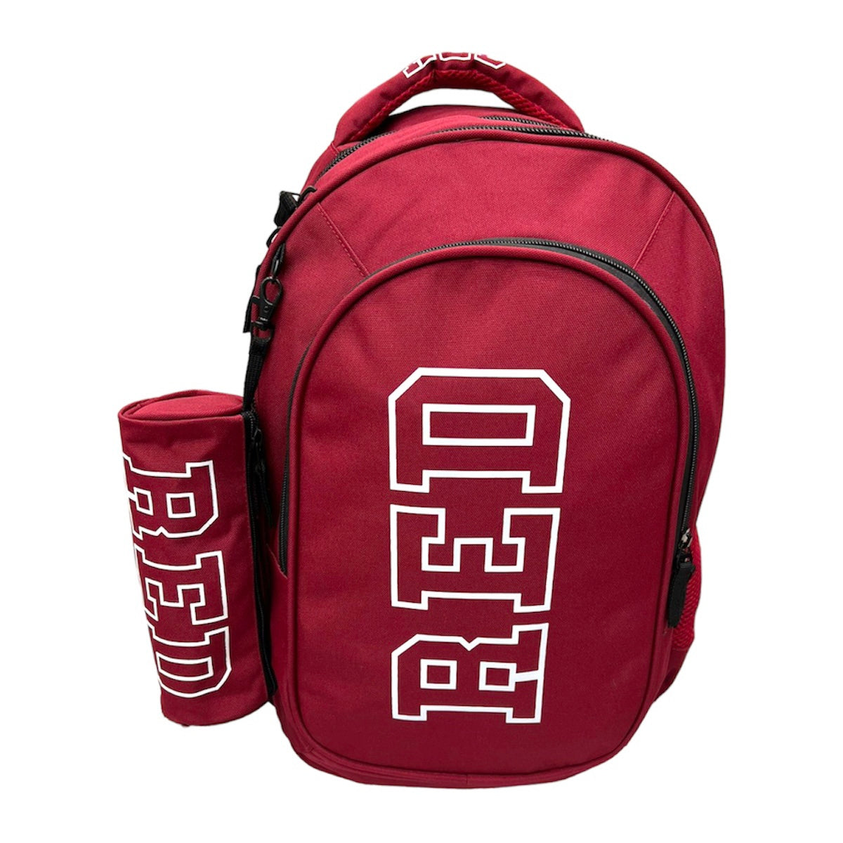 A&T Red Backpack +Pencil Case || جنطة مدرسة لون احمر مع مقلمة⁩⁩⁩⁩⁩⁩