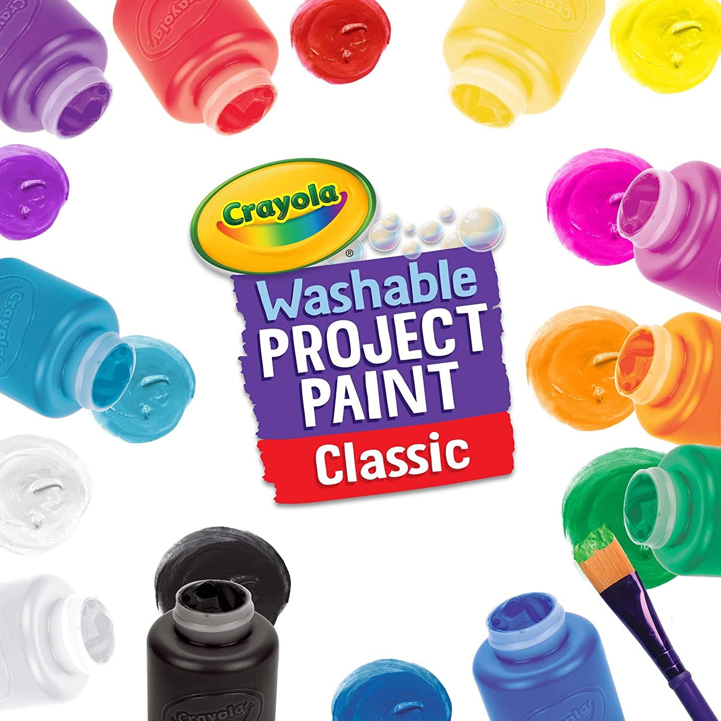 Crayola Washable Project Paint 10 Classic Colors || الوان كرايولا قابلة للغسل 10 لون اساسي