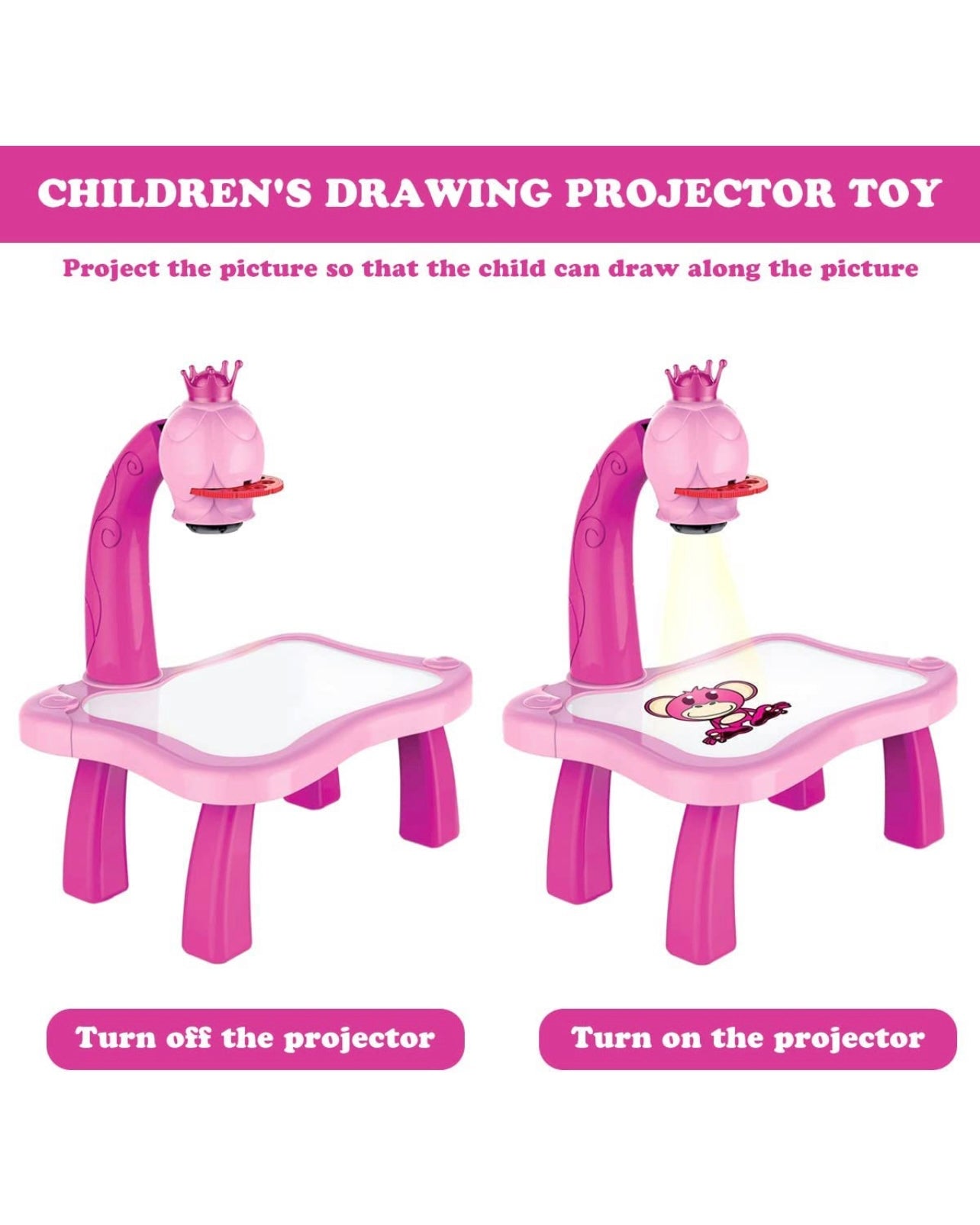 Kid’s Projector w/ Table Girls || بروجكتر اطفال بناتي مع طاولة⁩