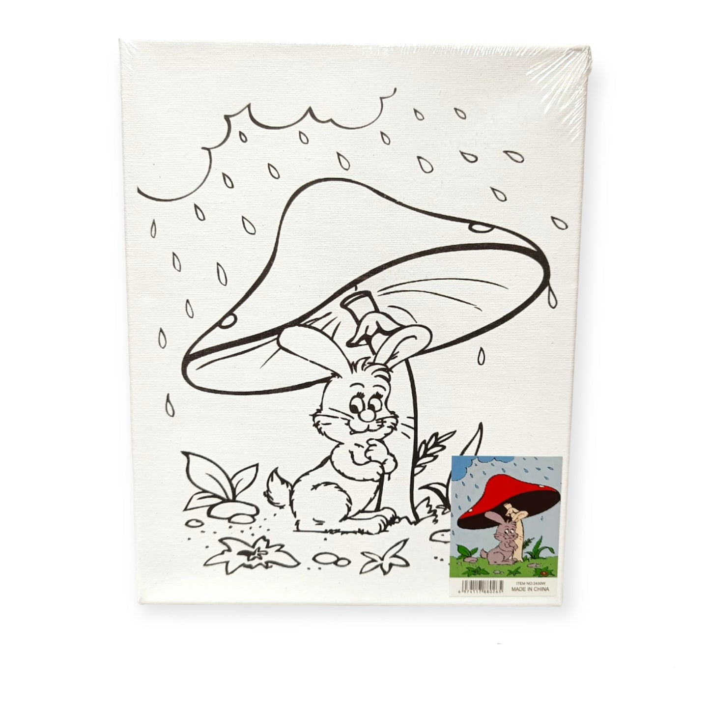 Mushroom Kids Canvas 20*30 cm || كانفاس رسم اطفال شكل فطر ٢٠*٣٠ سم 