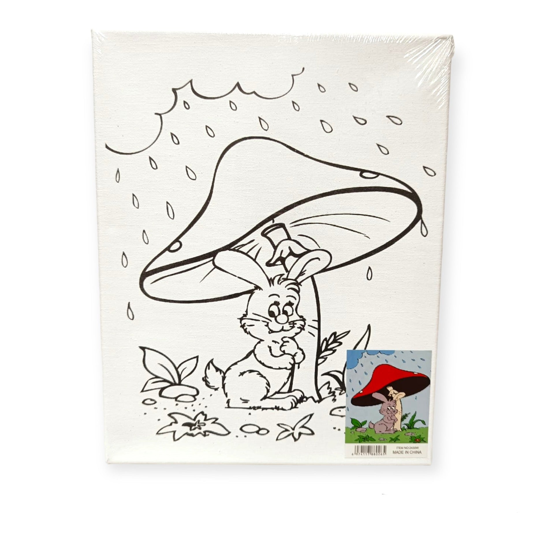 Mushroom Kids Canvas 20*30 cm || كانفاس رسم اطفال شكل فطر ٢٠*٣٠ سم 
