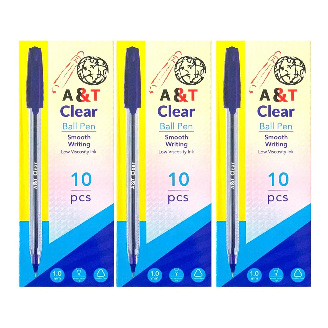 A&T Clear Ball Pen Offer 3 in 1 || عرض اقلام حبر اي اند تي كلير ٣ في ١ 