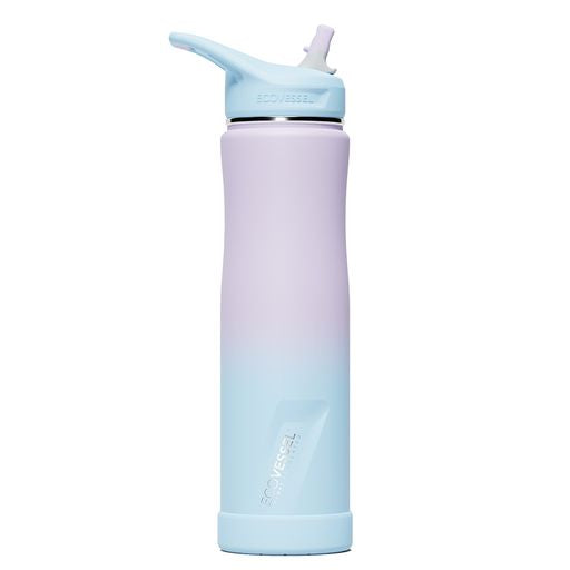 Ecovessel SUMMIT 24 oz - TriMax® Insulated Stainless Steel - Flora Puff Water Bottle