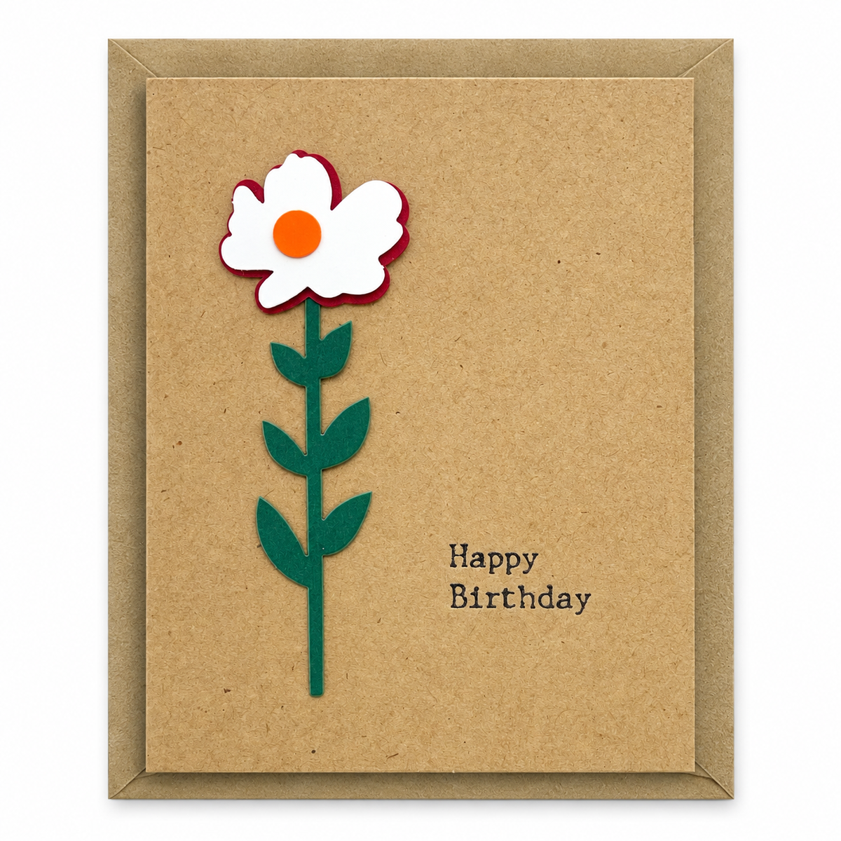 Kraft Happy Birthday Gift Greeting Card || بطاقة تهنئة عيد ميلاد كرافت بتصميم هدية