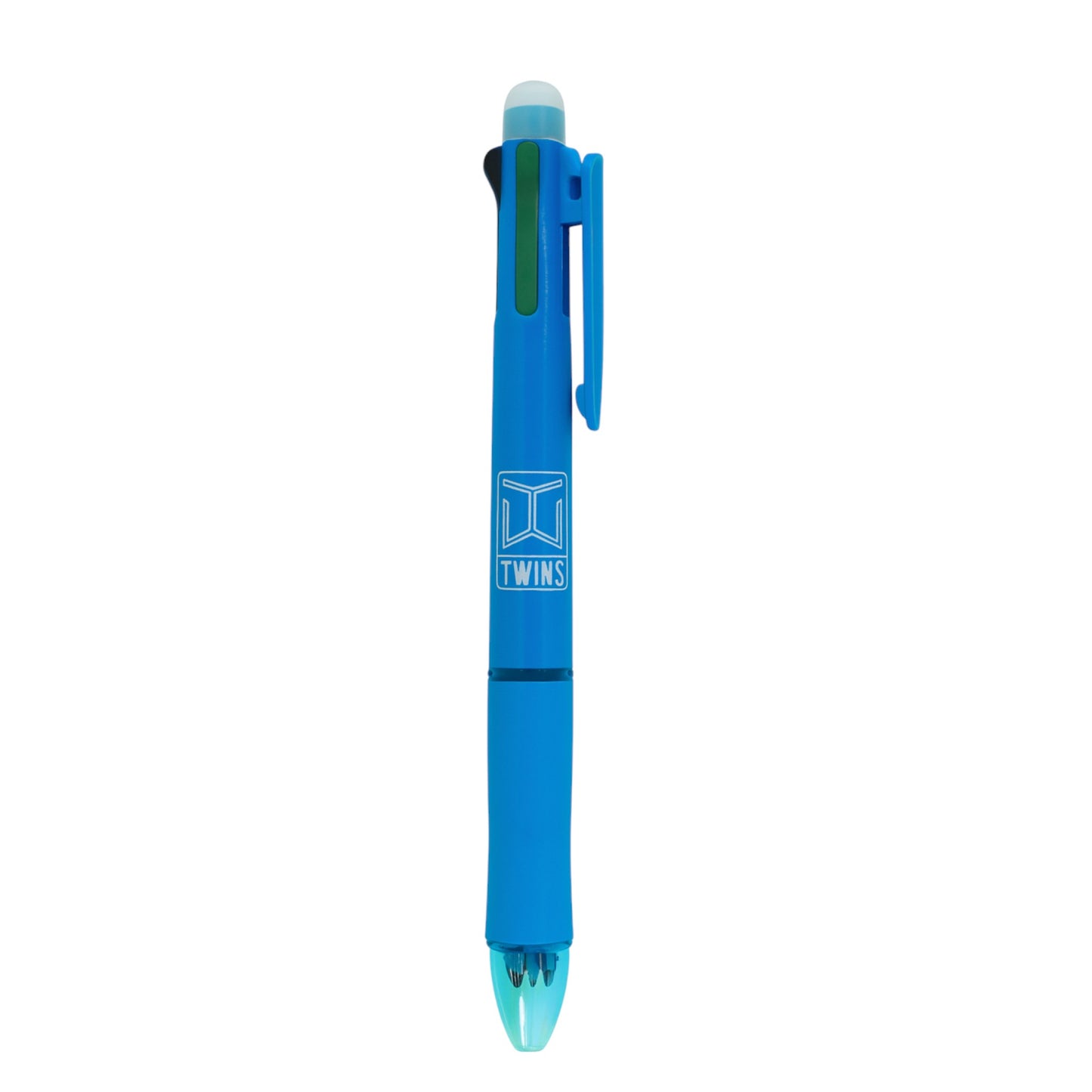 A&T Twins 4 Color Erasable Pen + Pencil Blue Color || قلم حبر ماسح اربع الوان مع رصاص اي اند تي توينز لون أزرق