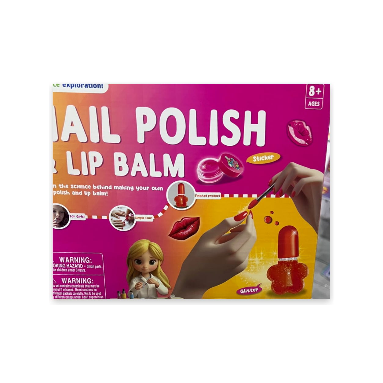 Science Exploration Nail Polish and Lip Balm Kit 708B-12