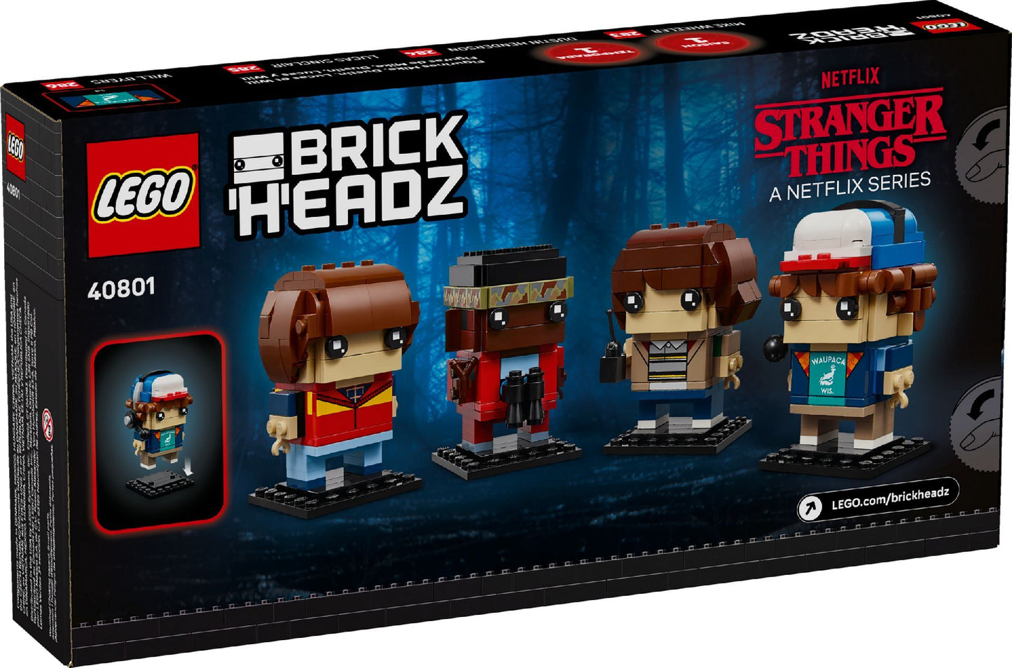 LEGO Brick Heads Stranger Things Mike, Dustin, Lucas and Will Figures || ليغو بريك هيدز سترينجر ثينجز