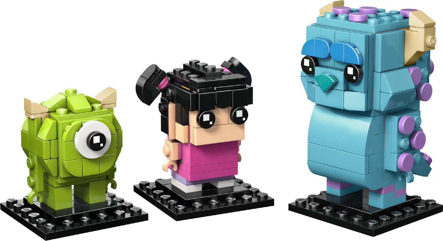 Lego Brickheads Disney Monsters inc Sulley Mike and Boo Figures || ليغو بريك هيدز ديزني مونستر انك