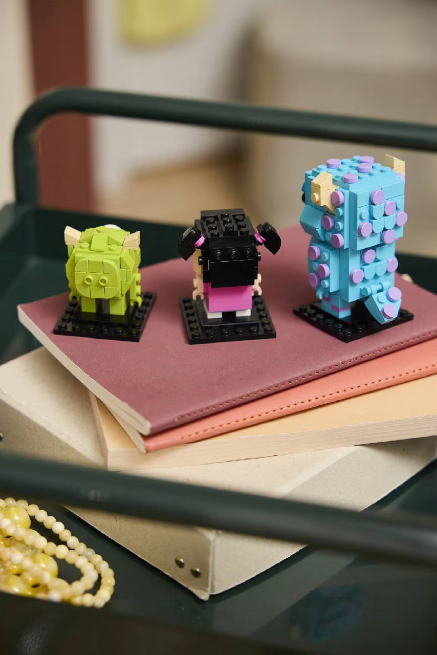 Lego Brickheads Disney Monsters inc Sulley Mike and Boo Figures || ليغو بريك هيدز ديزني مونستر انك