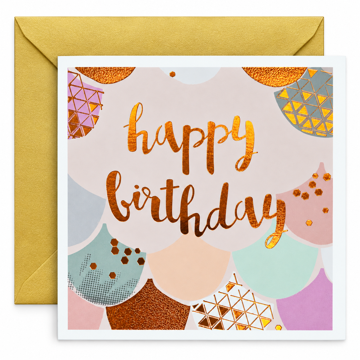 Pastel Foil Happy Birthday Greeting Card || بطاقة تهنئة عيد ميلاد باستيل بلمسات فويل