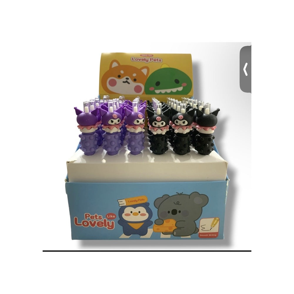 Lovely Pets Character Pencil Assorted Purple and Black || قلم شخصيات لوفلي بيتس بنفسجي وأسود
