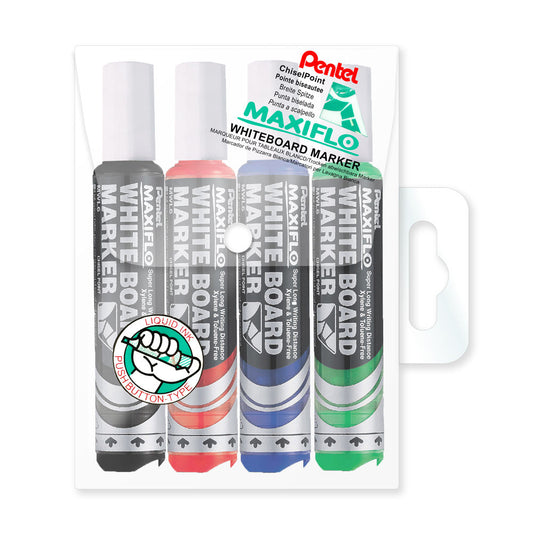 Pentel Whiteboard Marker Pack of 4 || اقلام سبورة بنتل ٤ لون