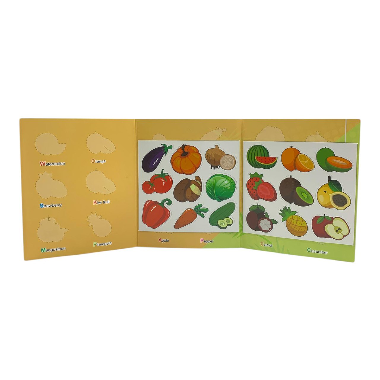 Magnetic Fruit & Veggie Cartoon Stickers || ملصقات فواكه وخضروات مغناطيسية برسوم متحركة