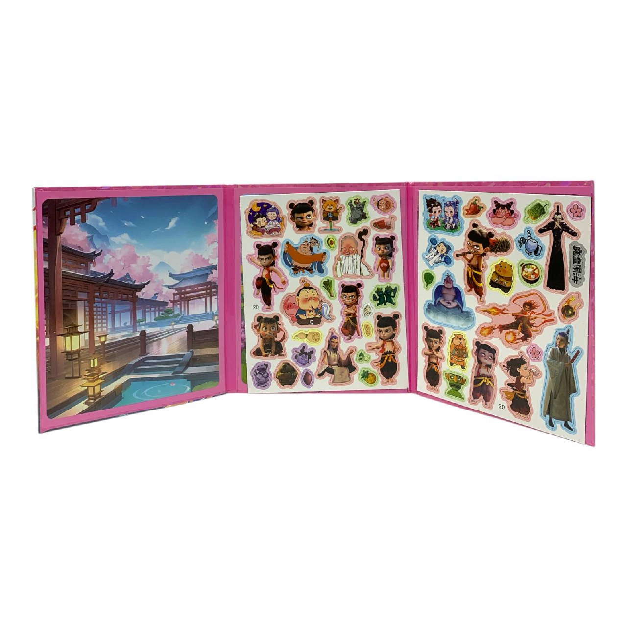 Nezha Magic Stickers: 3 Scenes, 2 Magnets || ملصقات نزهى السحرية: 3 مشاهد، 2 مغناطيس