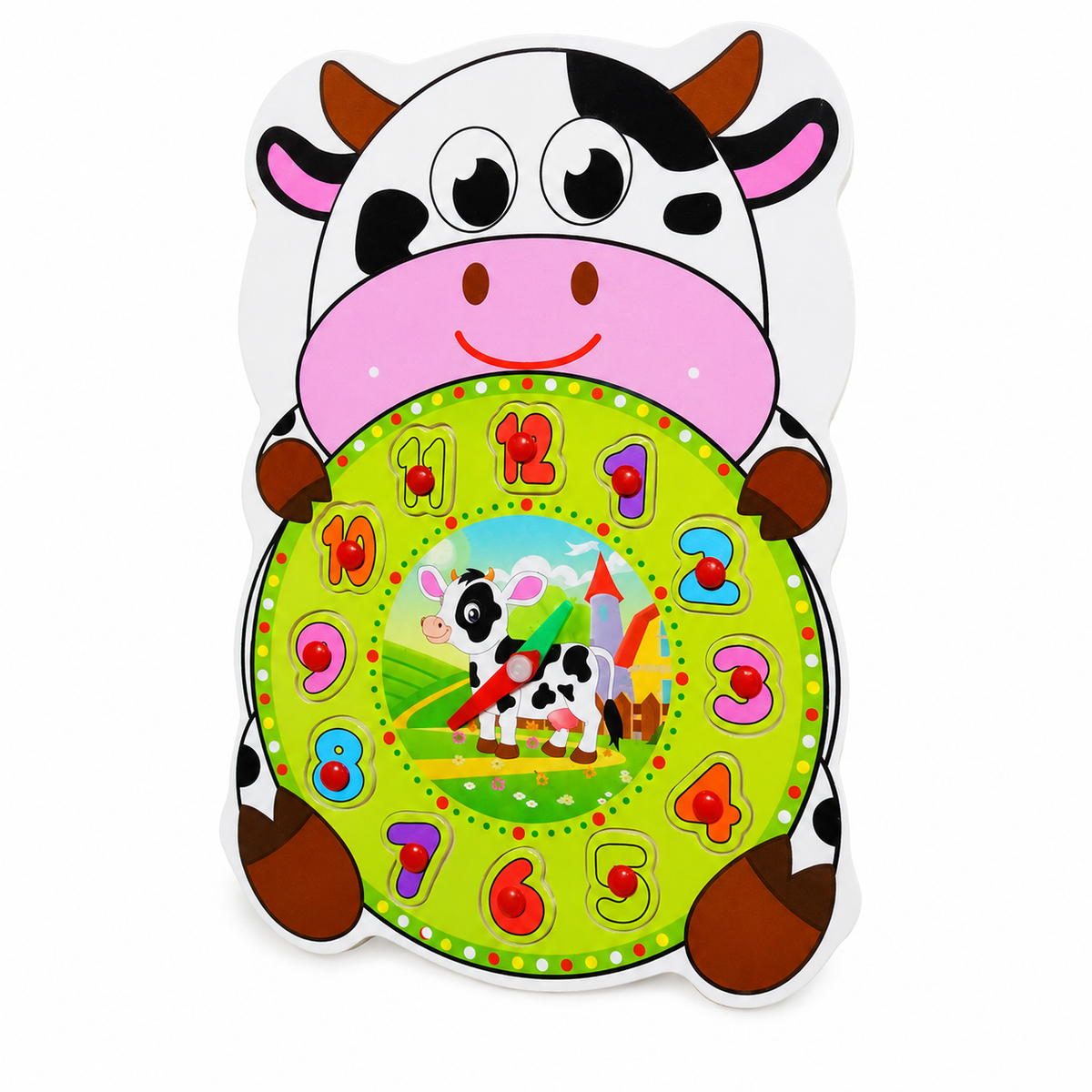 Puzzles Cow Clock 12 Pcs || بازل بقرة شكل ساعة ١٢ قطعة⁩