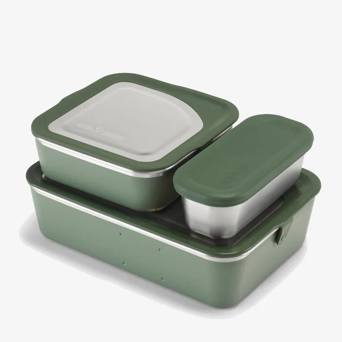 Klean Kanteen Rise Food Box Family Set 3 Pcs || طقم لانش بوكس كليين كانتيين 3 قطعة