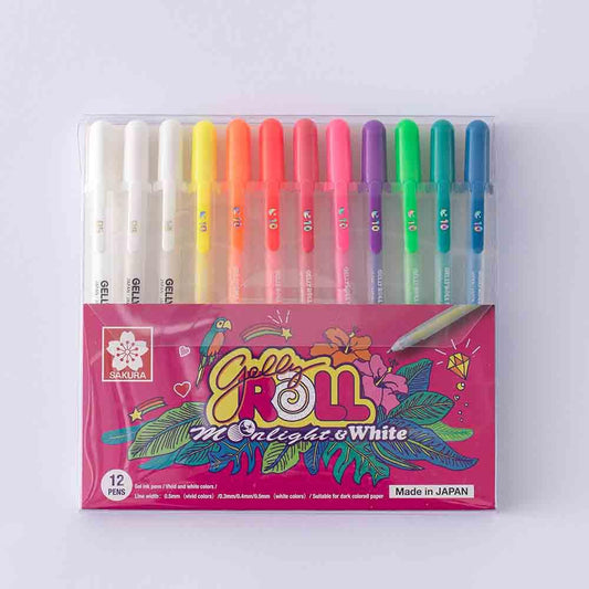 Sakura Gelly Roll Moonlight and White 12 Pen Set XPGB-12ML 084511316553