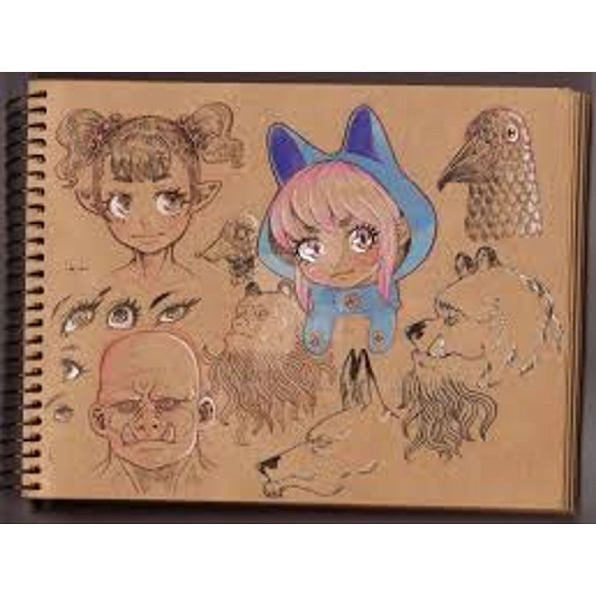 Kraft Sketch Book || دفتر ورق كرافت بني سكتش