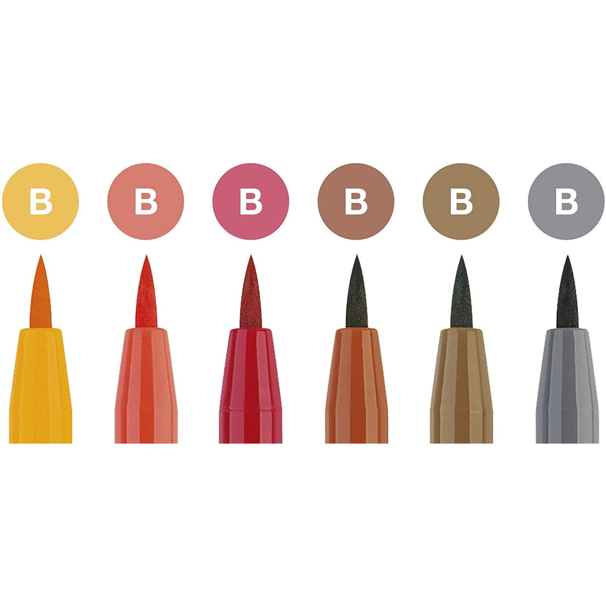 Faber Castel 6 Pitt Artist Manga Brush Pens || الوان فيبر كستل راس فرشاه للمانقا