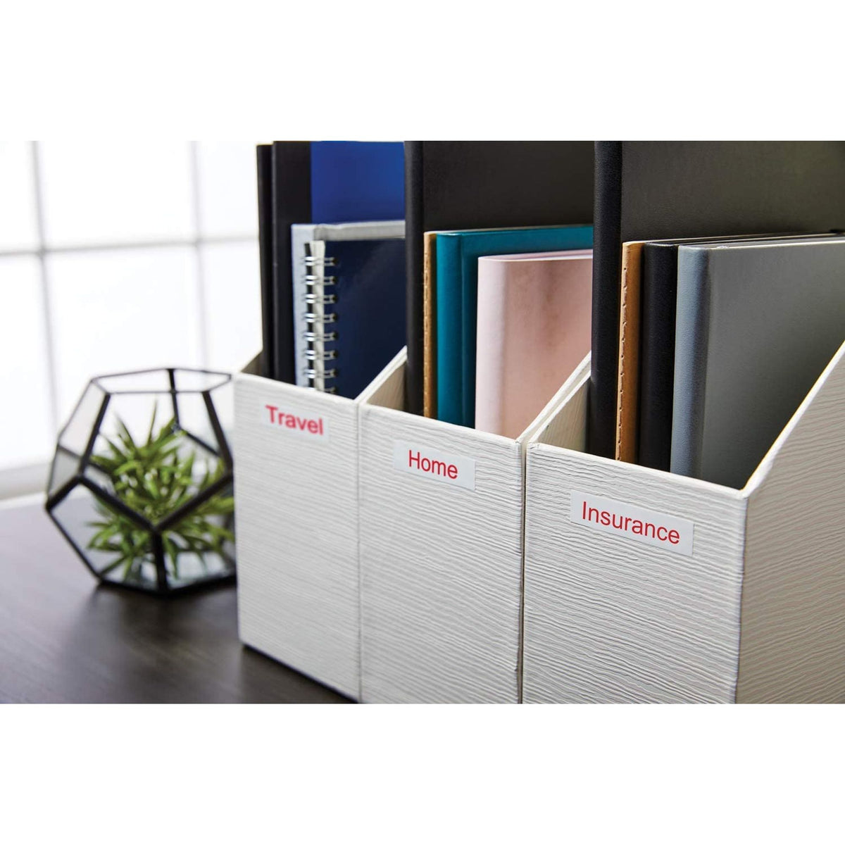 DYMO Labels for Label Machine 1/2 inch Red on white || ليبلات دايمو خاصه لماكينه الملصقات 1/2 انش خط احمر علي ليبل ابيض