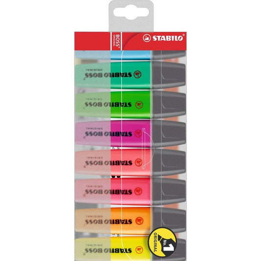 Stabilo Highlighters 8 Colors || اقلام فسفورية ٨ الوان مقاومة للجفاف