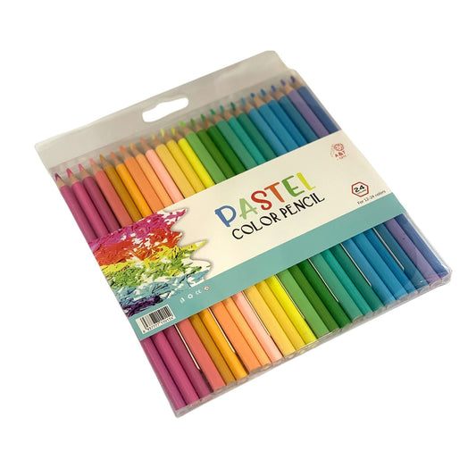 A&T Color Me Pastel Coloring Pencils 24 Colors || الوان خشبية باستيل كولور مي ٢٤ لون