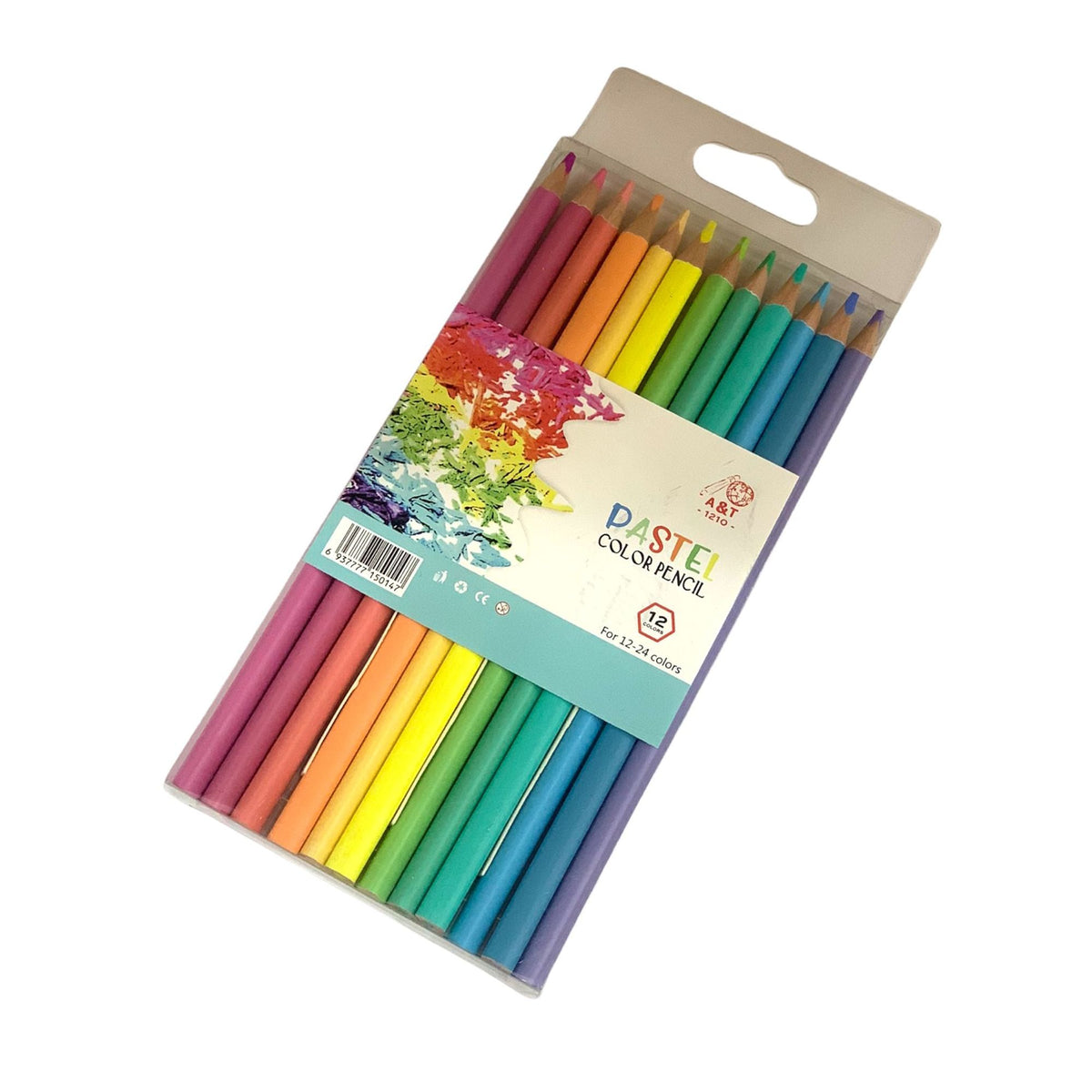 A&T Color Me Pastel Coloring Pencils 12 Colors || الوان خشبية باستيل كولور مي ١٢ لون⁩