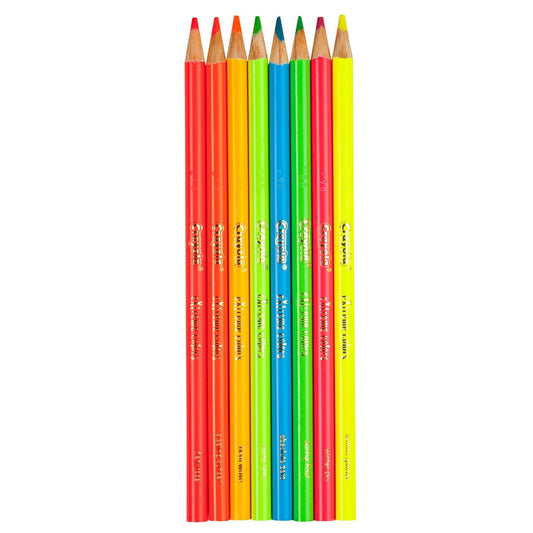 Crayola Extreme Colors 8 Pack || الوان خشبية فسفورية كرايولا ٨ لون