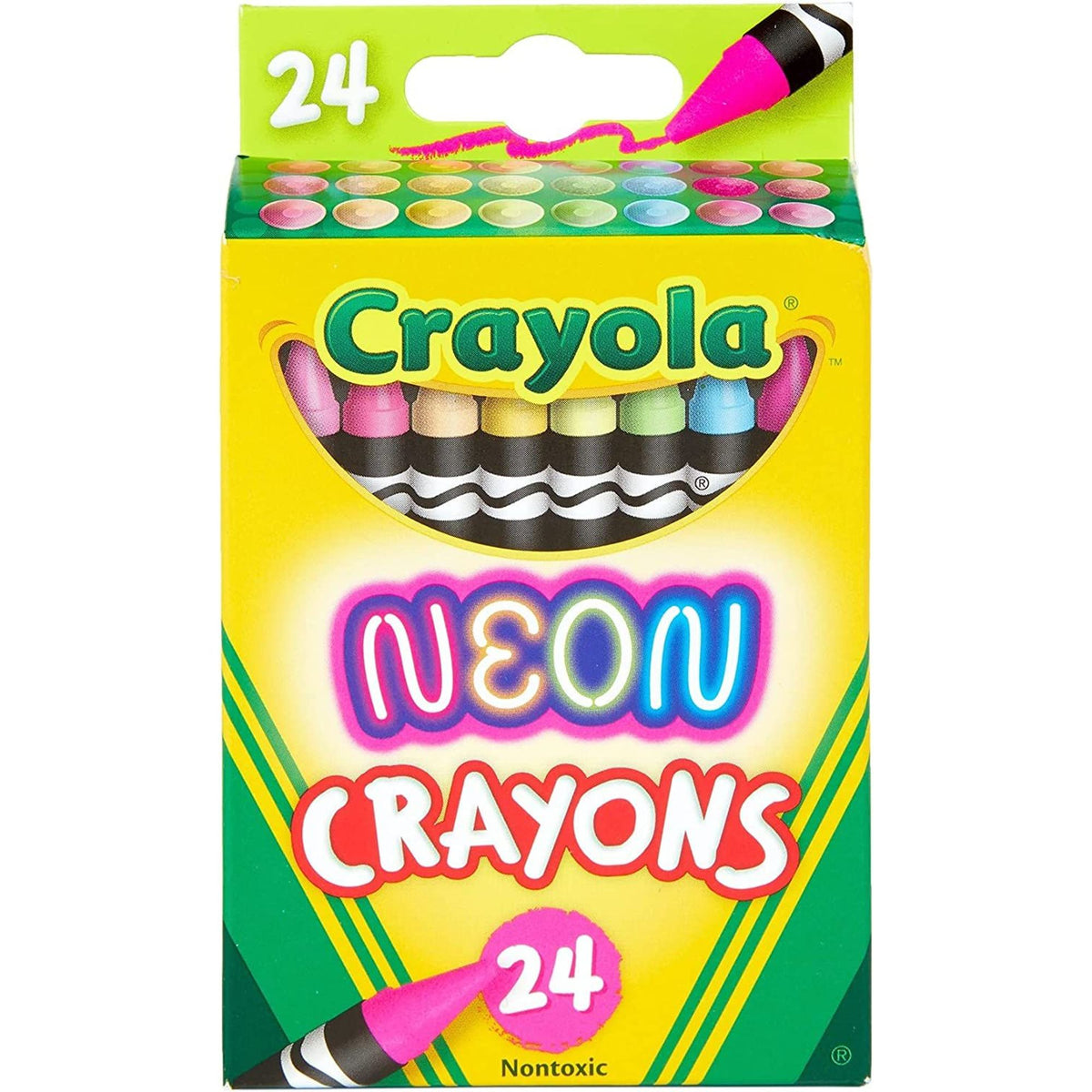 Crayola Neon 24 Color Crayon || الوان شمعية كرايولا نيون ٢٤ لون