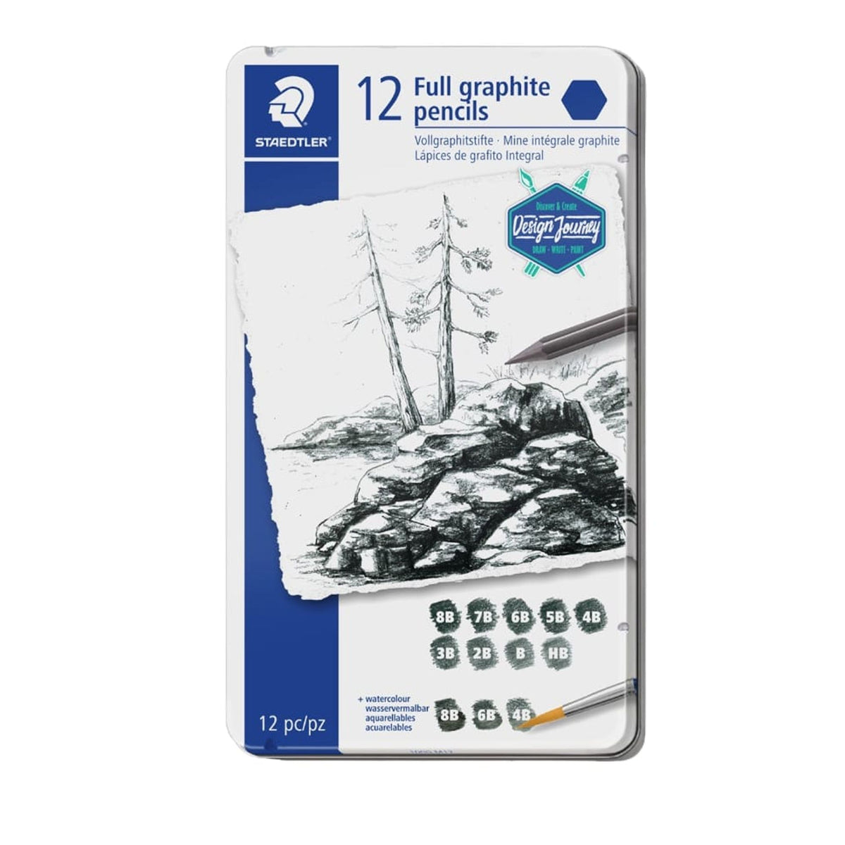 Staedtler 12 Full Graphite Pencils || اقلام جرافيت ستدلر ١٢ درجة