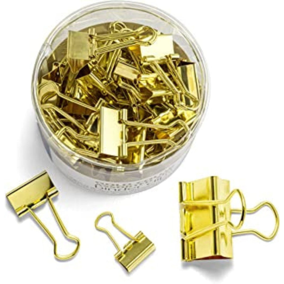 Binder Clips 19 ml Pack of 40 Pcs || كليبس ورق ذهبي مل ١٩ باكيت عدد ٤٠ حبة⁩