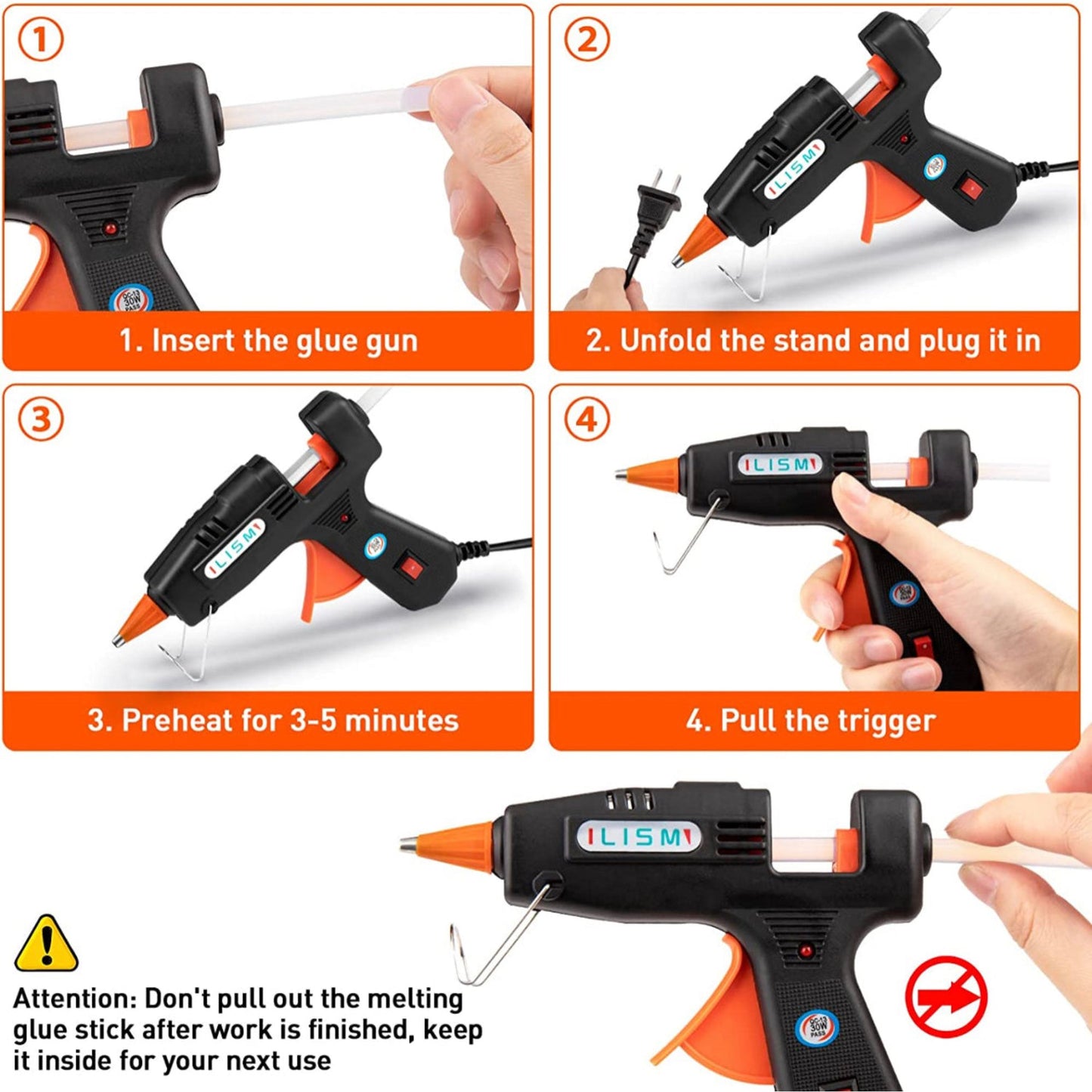 Hot Glue Melt Device Black || جهاز صمغ الحراري شمع صغير لون اسود