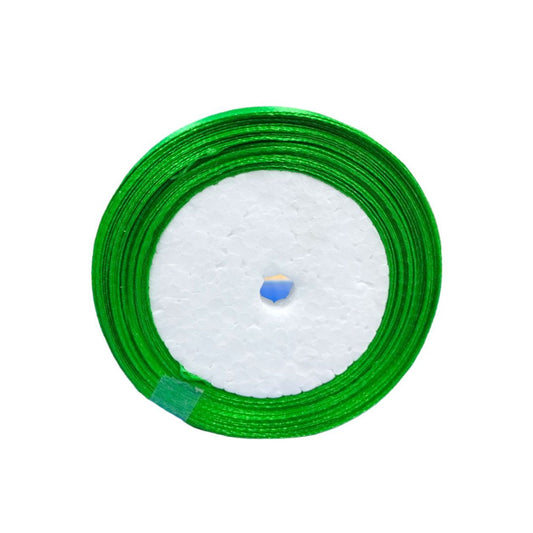 Satin Ribbon 1 Cm Green || ريبون ساتان ١ سم لون اخضر