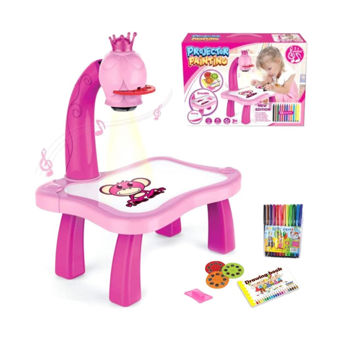 Kid’s Projector w/ Table Girls || بروجكتر اطفال بناتي مع طاولة⁩