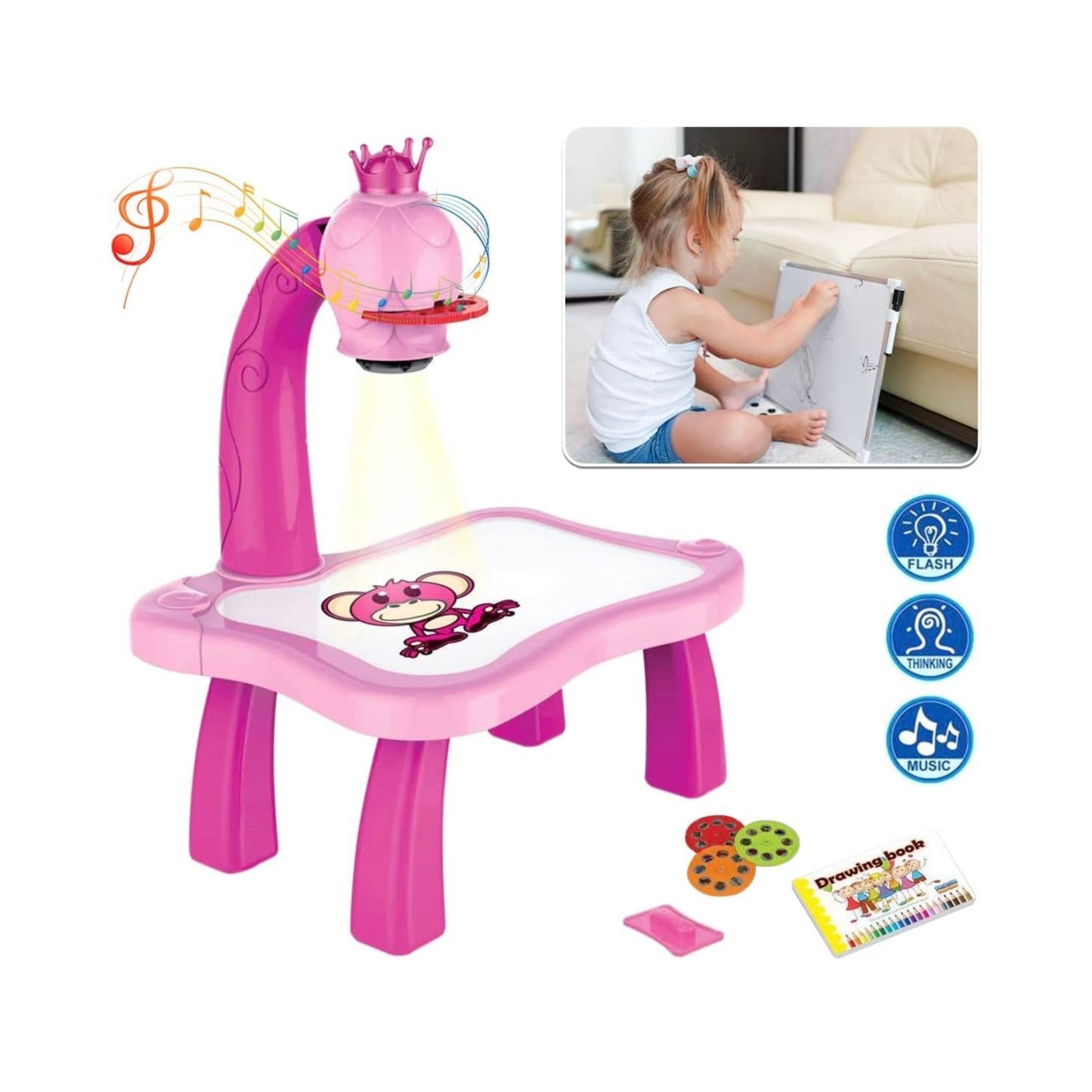 Kid’s Projector w/ Table Girls || بروجكتر اطفال بناتي مع طاولة⁩