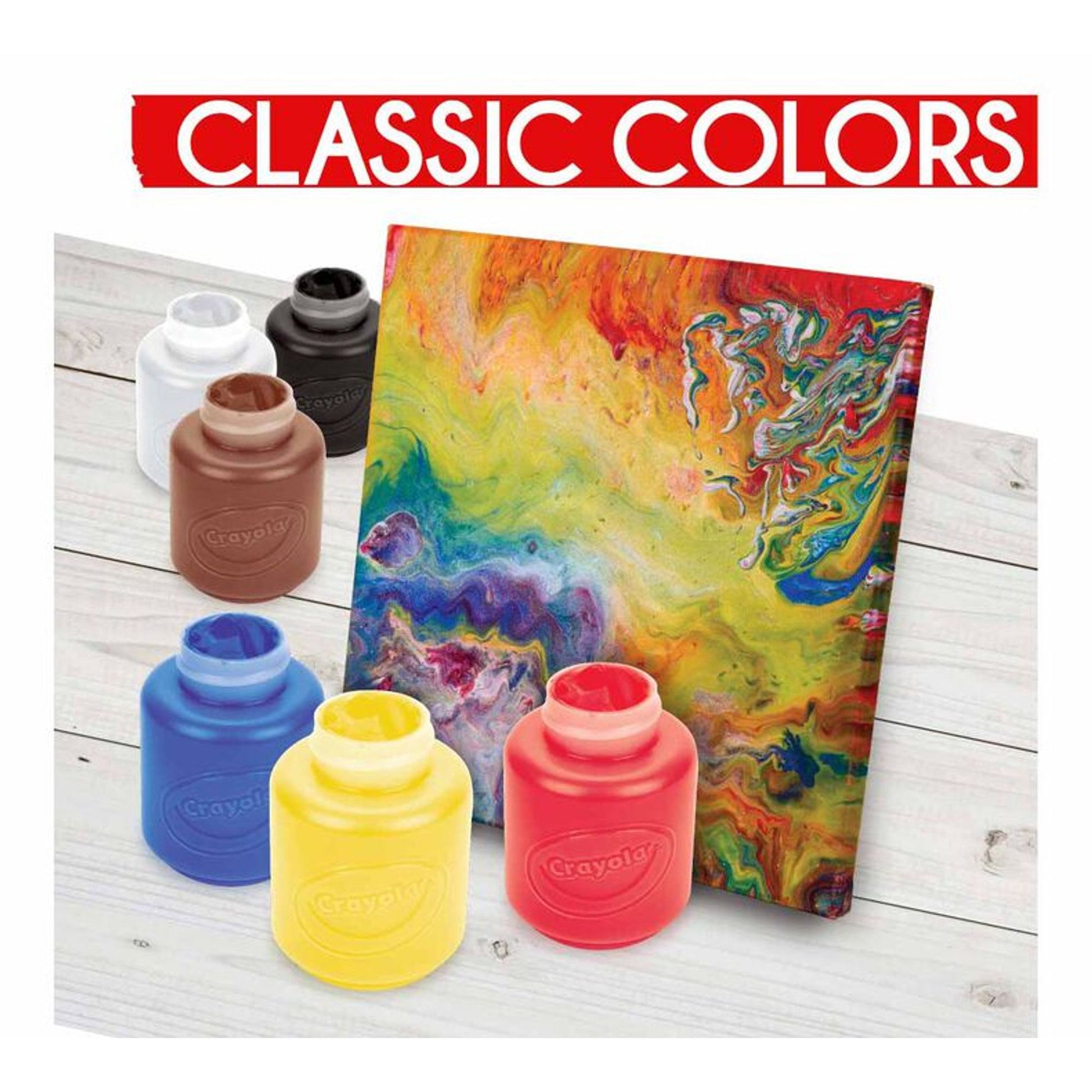 Crayola Acrylic Paint Classic Colors 6 Pcs || الوان اكريليك كرايولا 6 لون