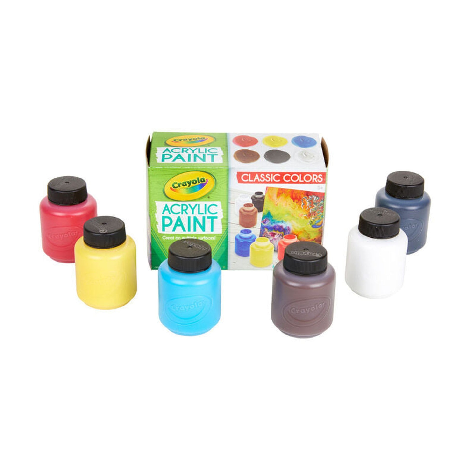 Crayola Acrylic Paint Classic Colors 6 Pcs || الوان اكريليك كرايولا 6 لون