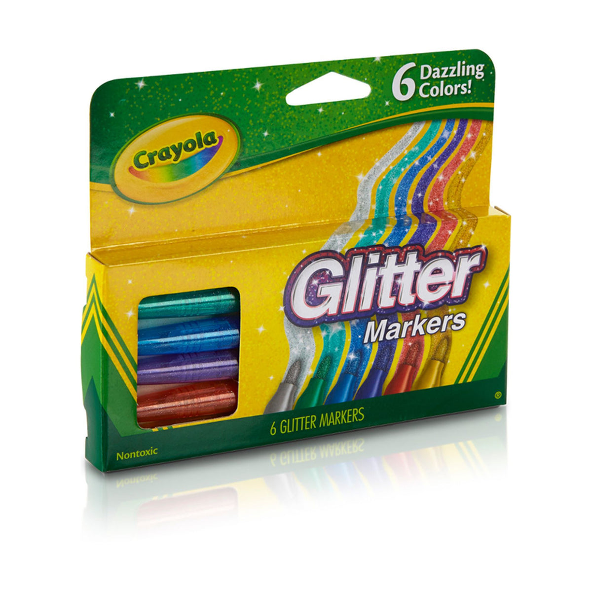 Crayola Glitter Markers 6 Colors || الوان شمعية كرايولا قلتر زري 6 لون